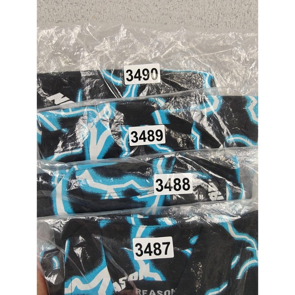 Reason Shirt Mens Small Black Lightning Print Button Up Short‎ Sleeve AZWT-006 - Picture 12 of 12